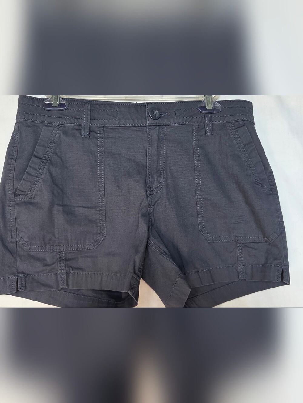 Womens prAna Utility Style Casual Chino Shorts Sz 8/29 Warm Gray Outdoor Active